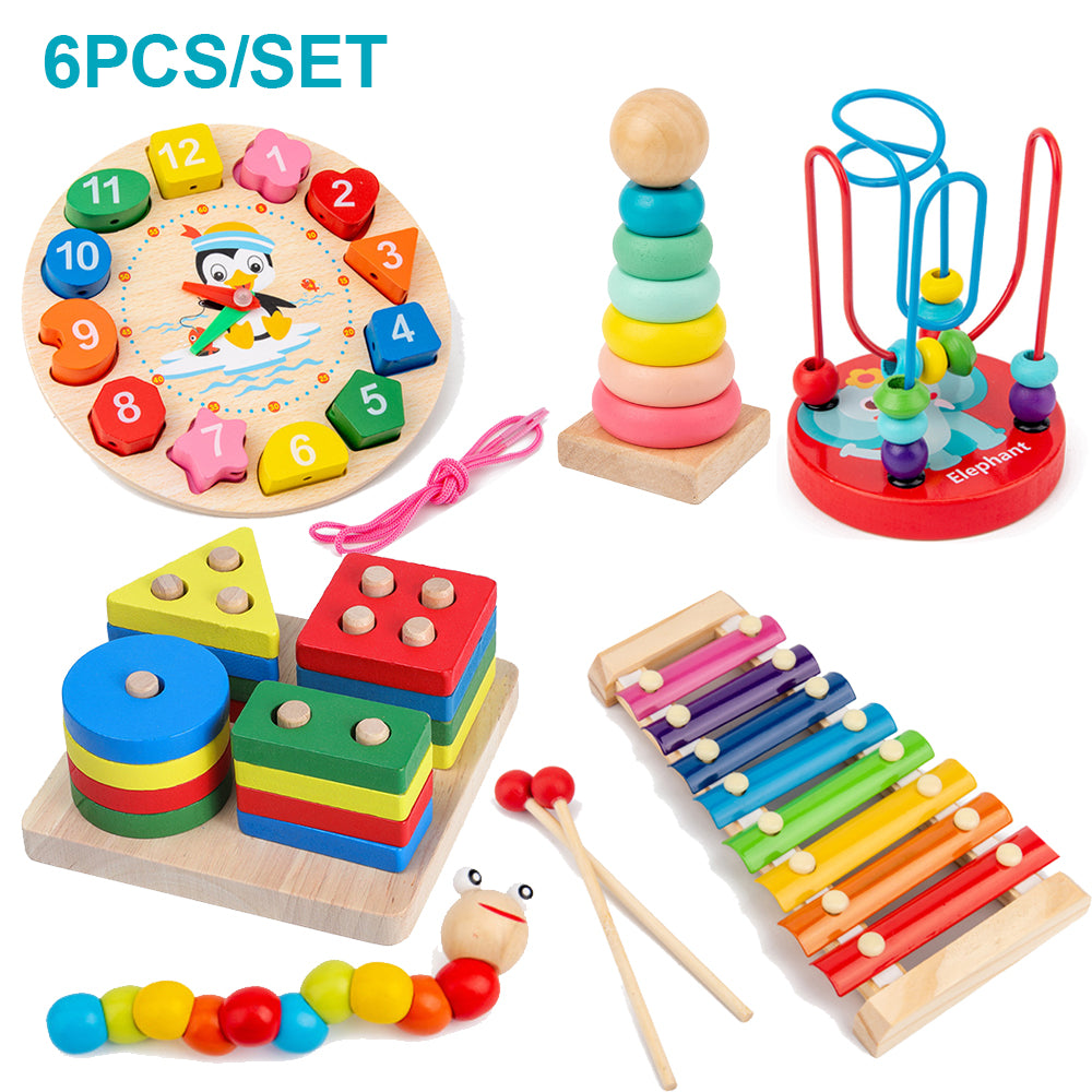 Montessori 3D Wooden Puzzle Combo – Educational Learning Toy