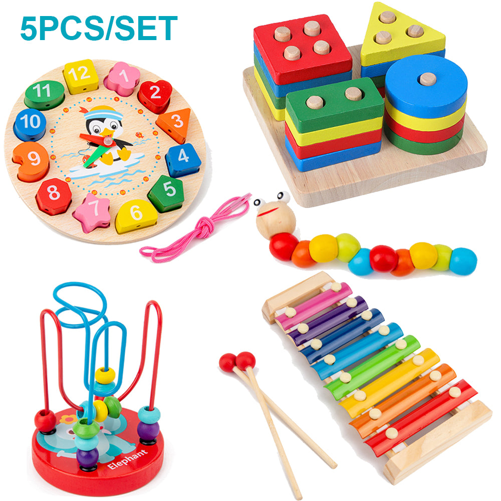 Montessori 3D Wooden Puzzle Combo – Educational Learning Toy