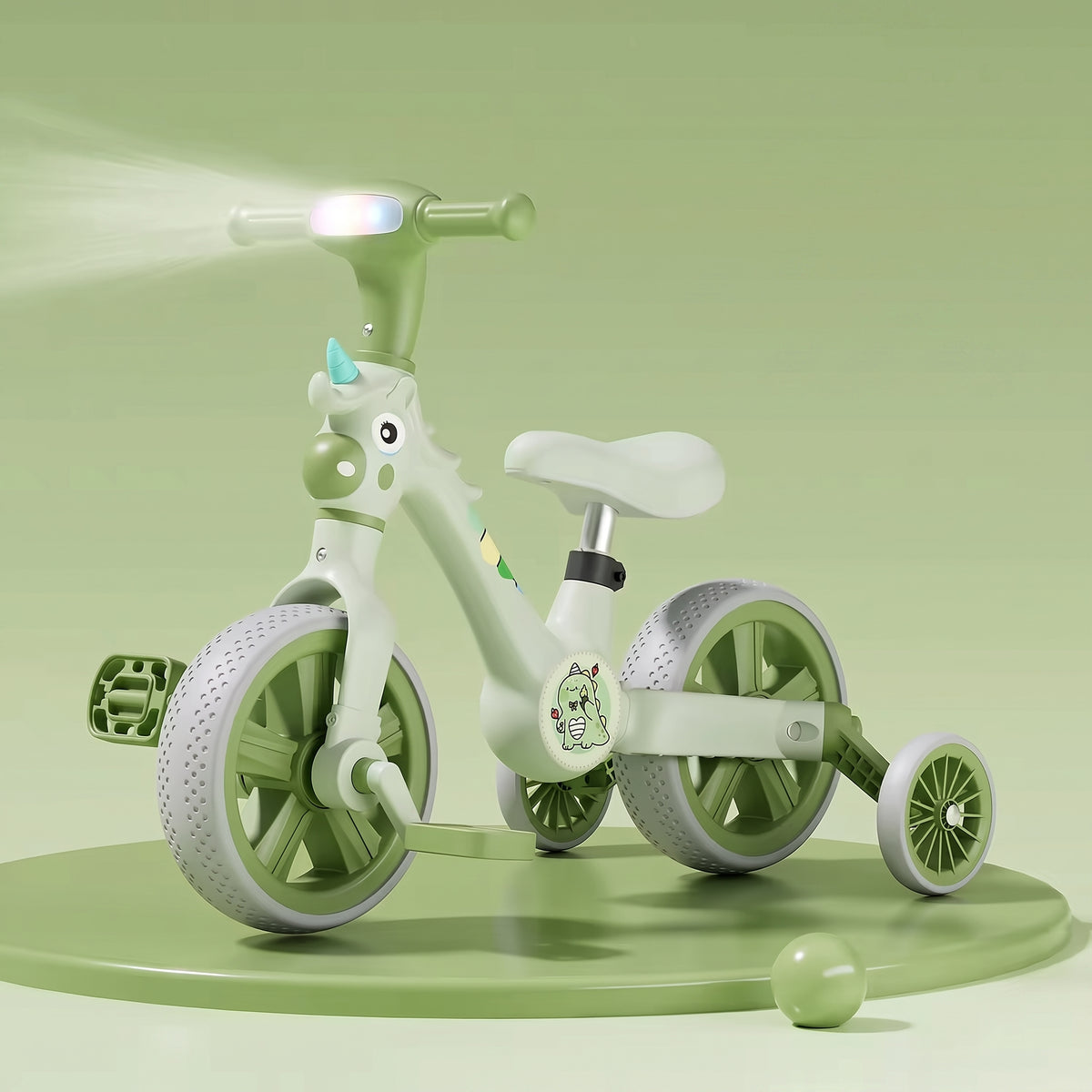 Dinosaur 3-in-1 Balance Bike for Toddlers