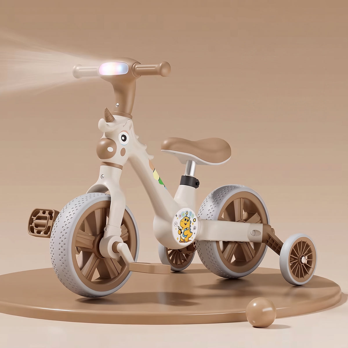 Dinosaur 3-in-1 Balance Bike for Toddlers